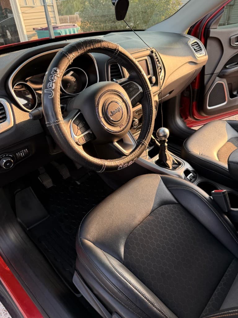 Dressed dashboard and steering wheel after an interior detail
